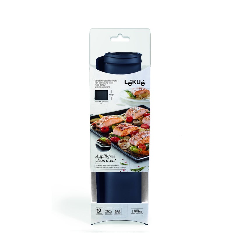 Lekue 12 by 16-Inch Non-Spill Baking Sheet, Black - Image 2